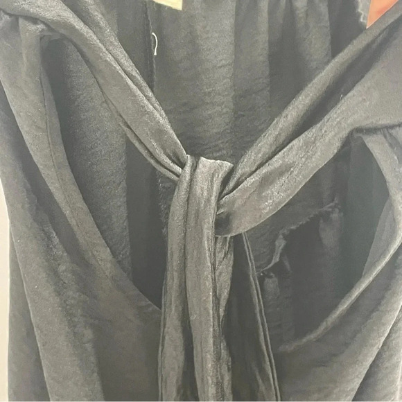 Entro black silky tiered side tie midi skirt - Picture 6 of 6